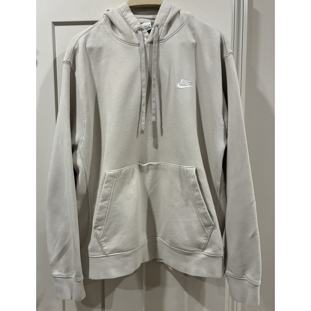 Nike Pullover Hoodie Light Bone Men Size Large